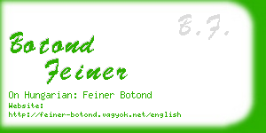 botond feiner business card